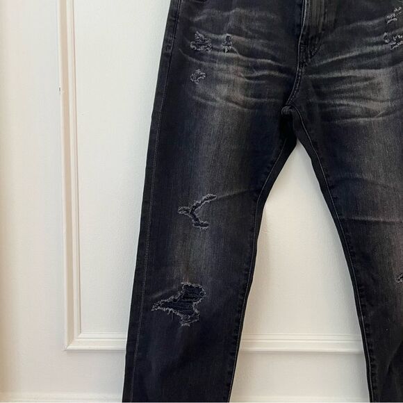 AG Tellis Deconstructed Modern Slim Fit Jeans with Stretch in Black Wash, 29 NWT - Picture 6 of 14